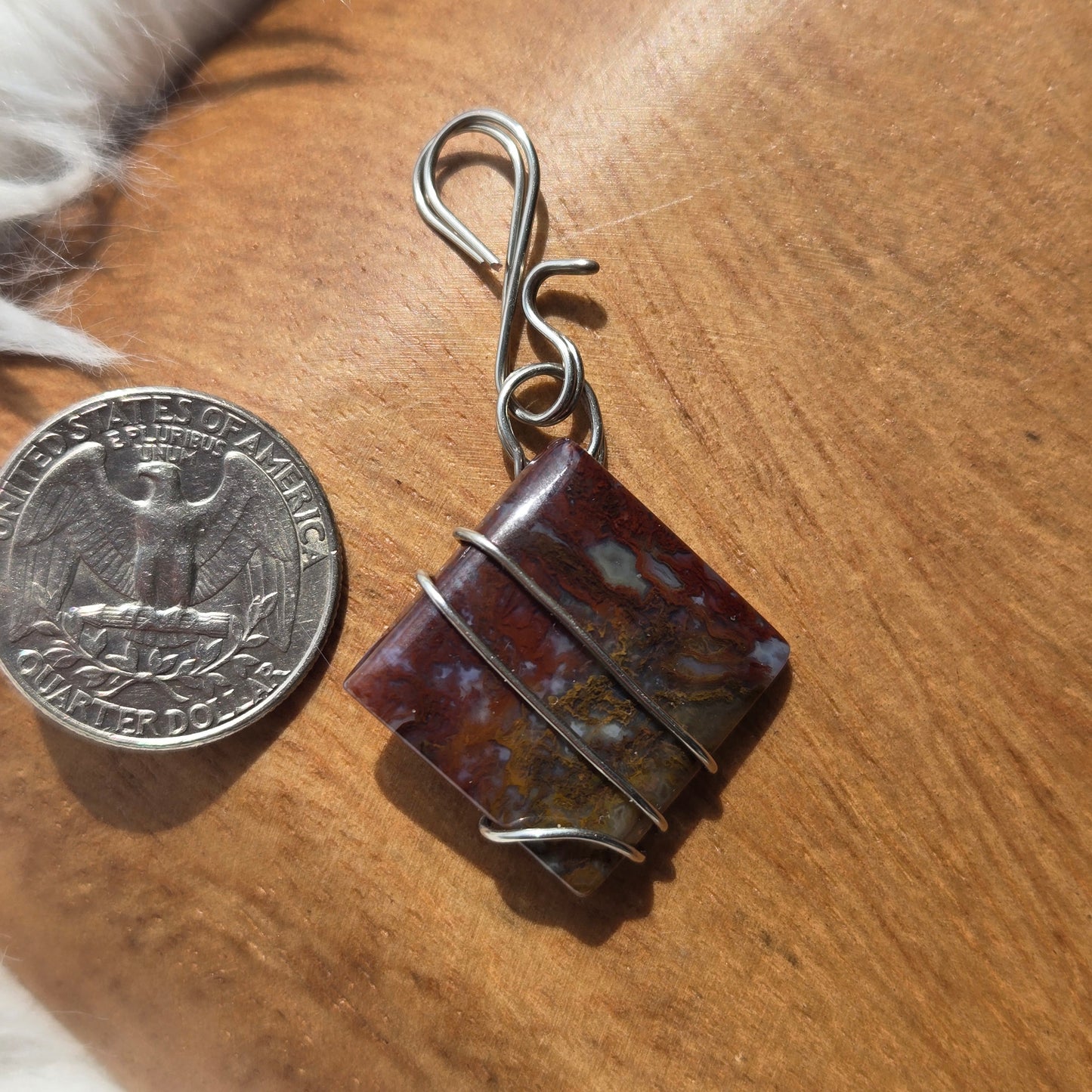 Red Moss Agate Pendant 934