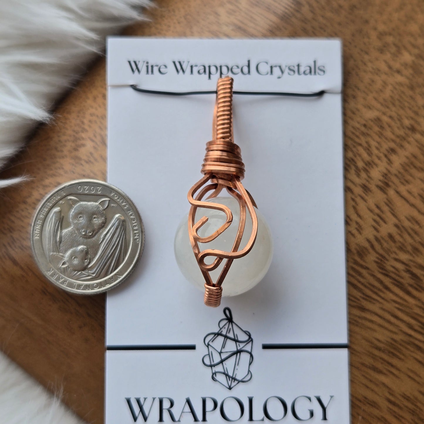 Clear Quartz Sphere Pendant 1000