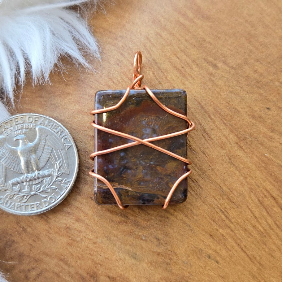 Red Moss Agate Pendant 985