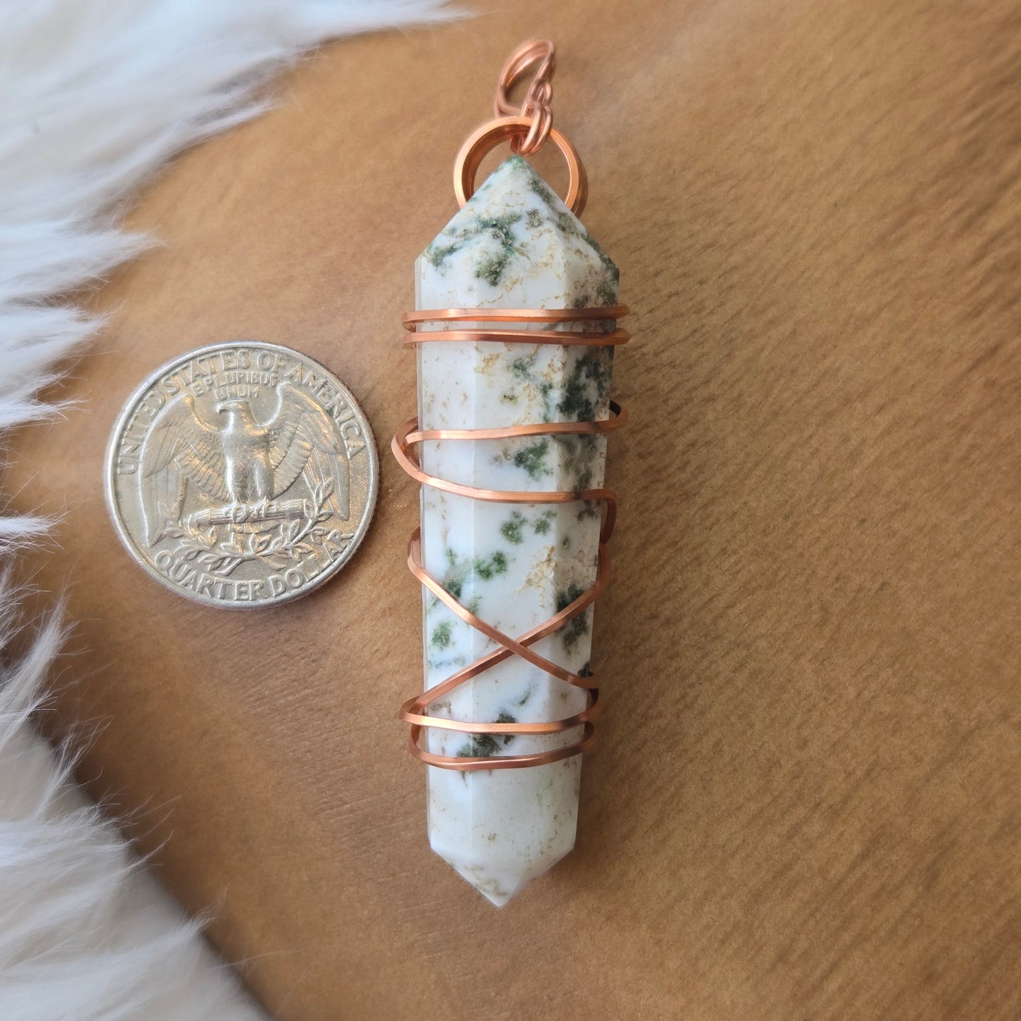 Tree Agate Point Pendant 991