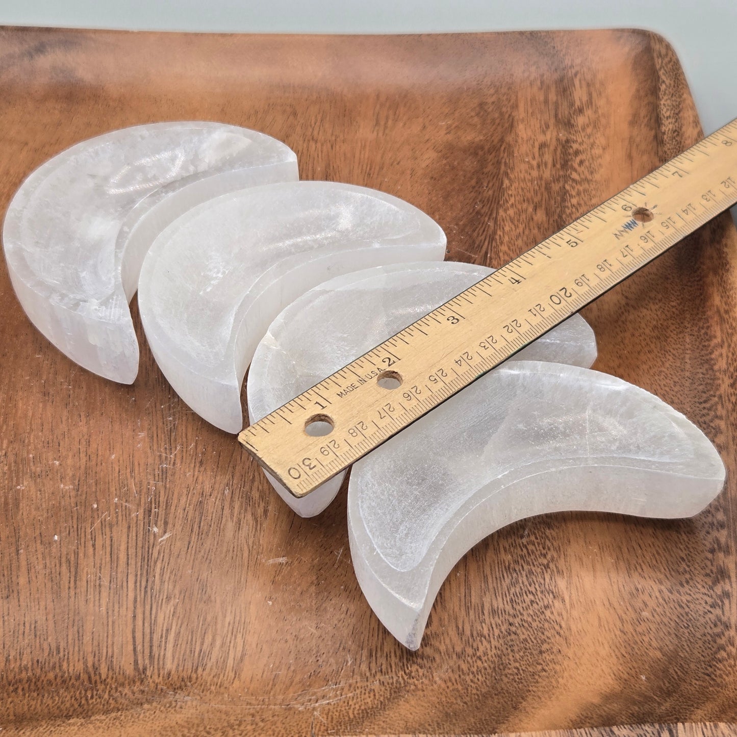 Satin Spar Moon Bowl