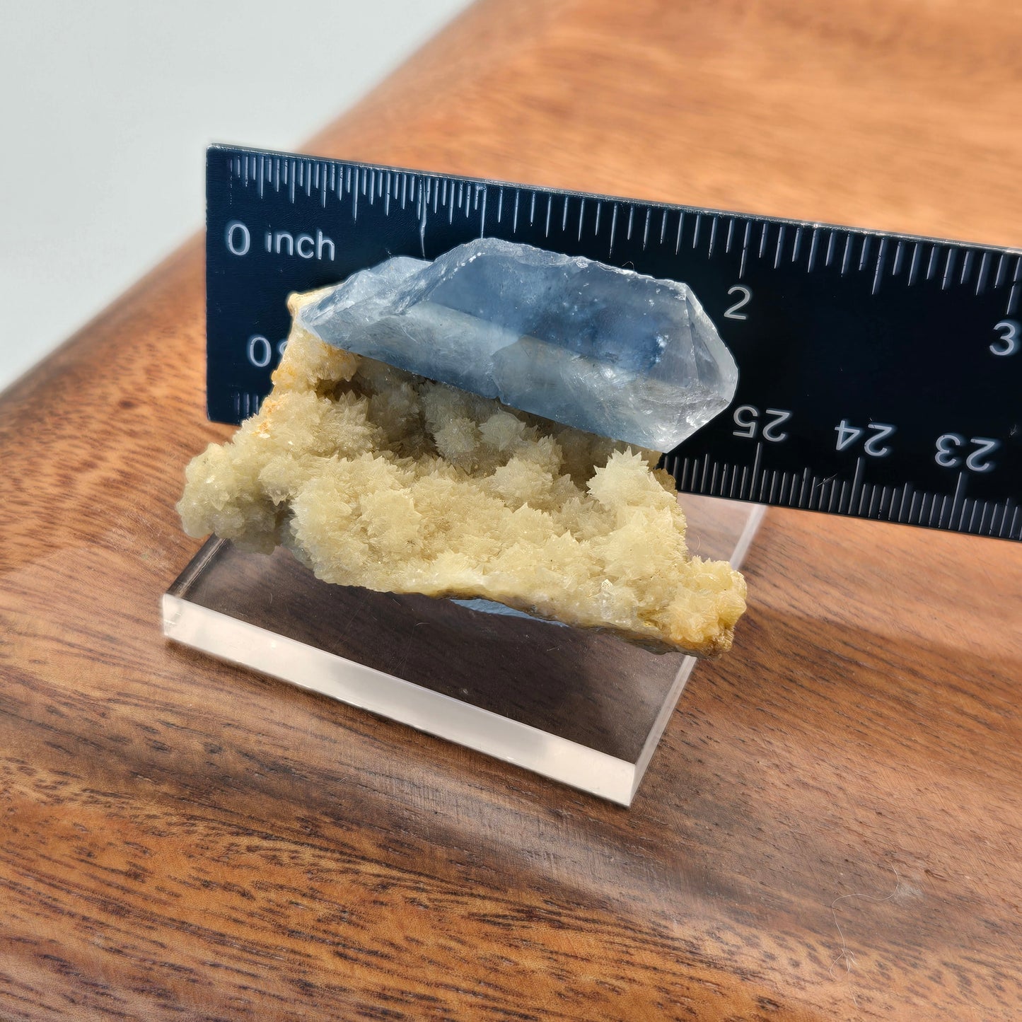 Cobalt Celestine on Calcite 132