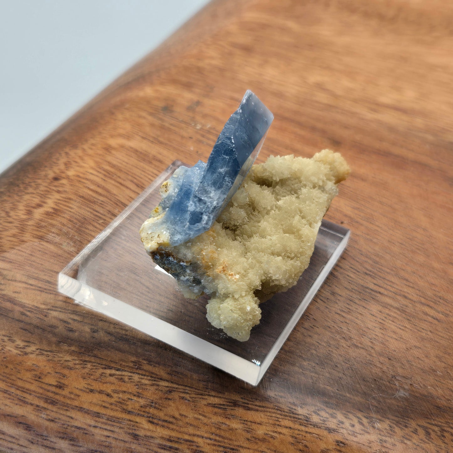 Cobalt Celestine on Calcite 132
