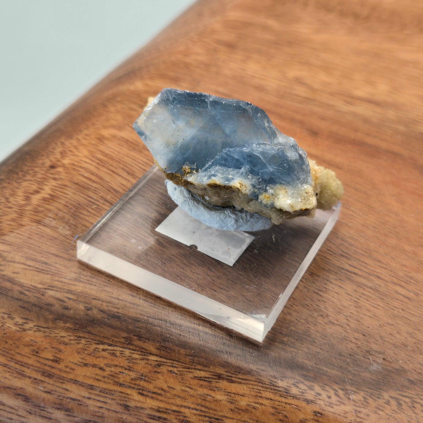 Cobalt Celestine on Calcite 132