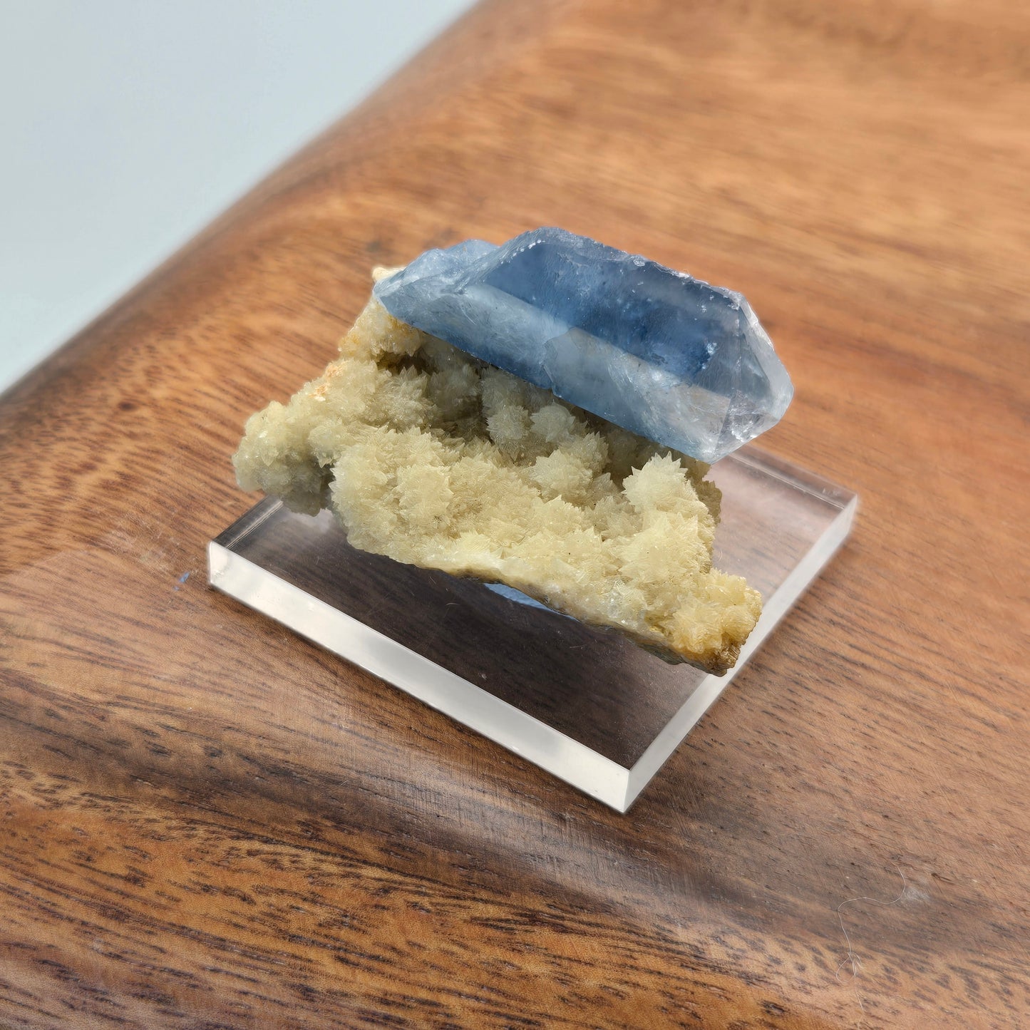 Cobalt Celestine on Calcite 132