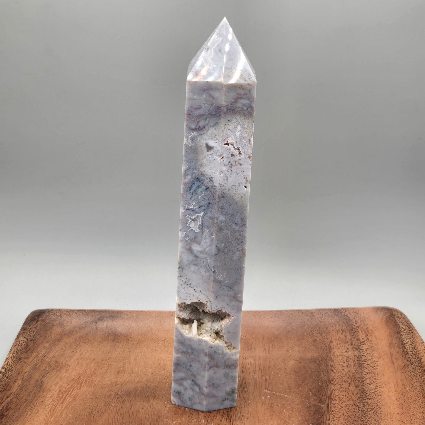 Purple Moss Agate Tower 139