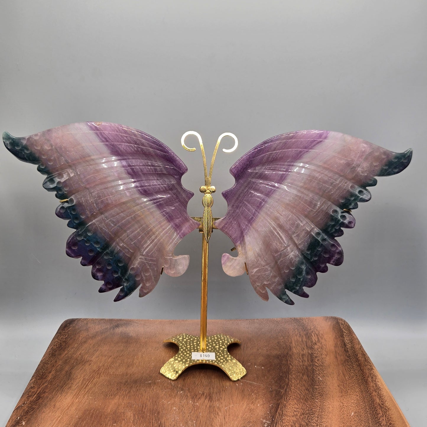 Fluorite Wings on Stand 155