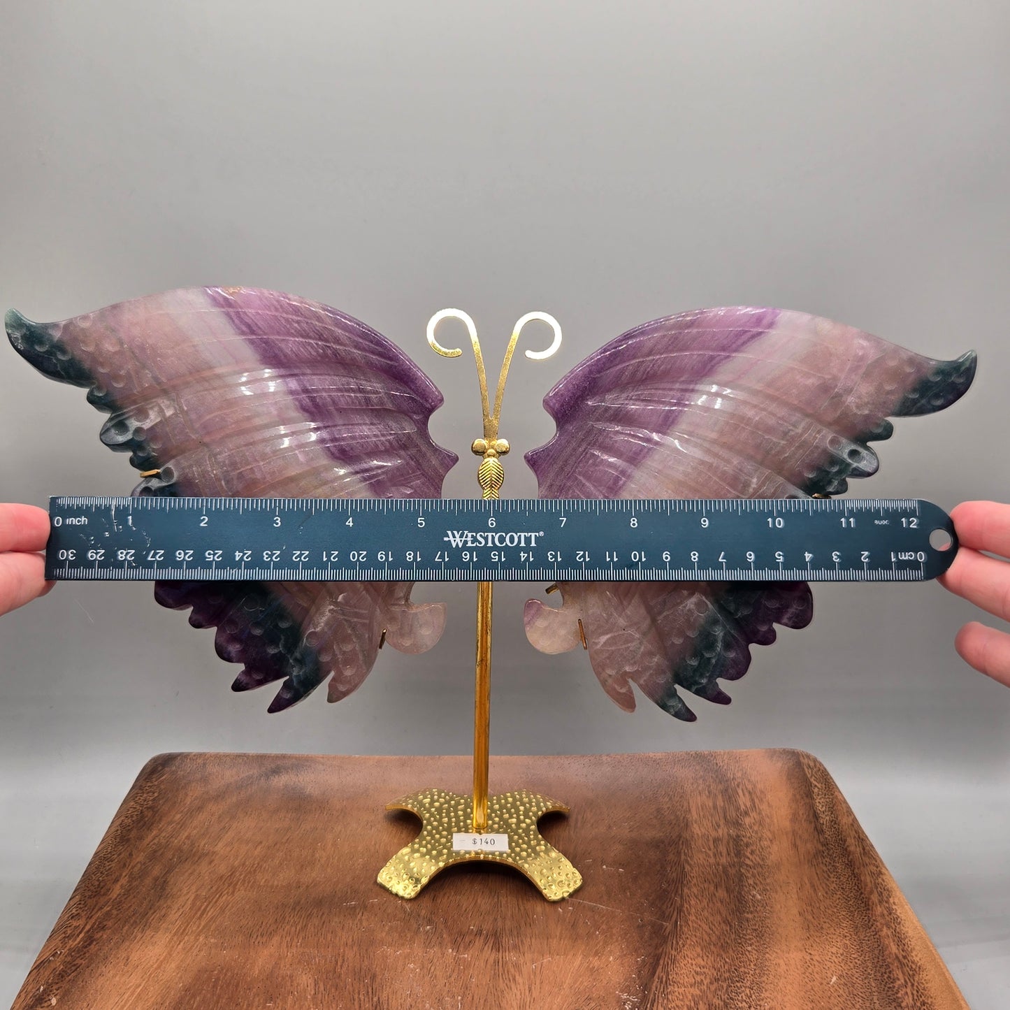 Fluorite Wings on Stand 155