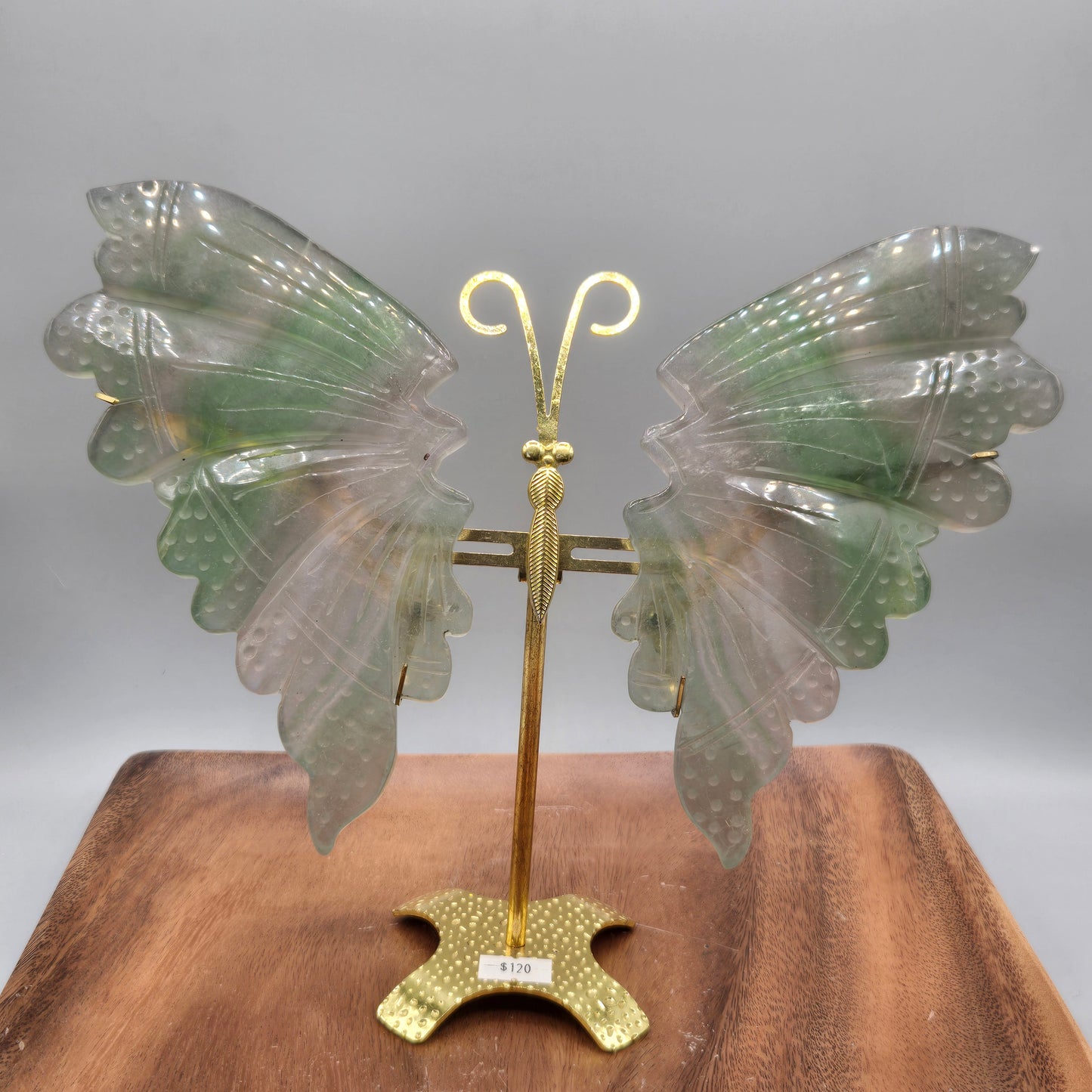 Fluorite Wings on Stand 156