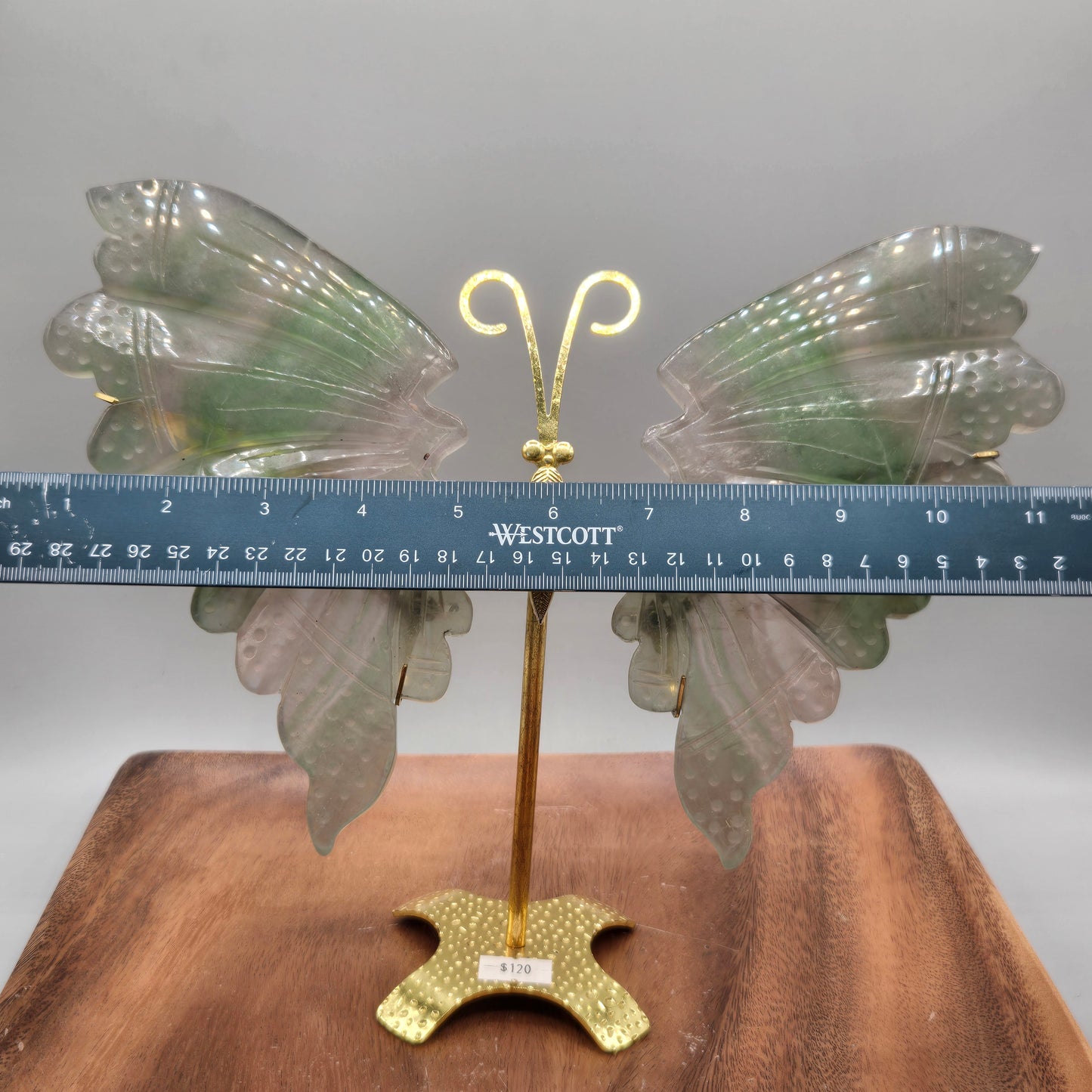 Fluorite Wings on Stand 156