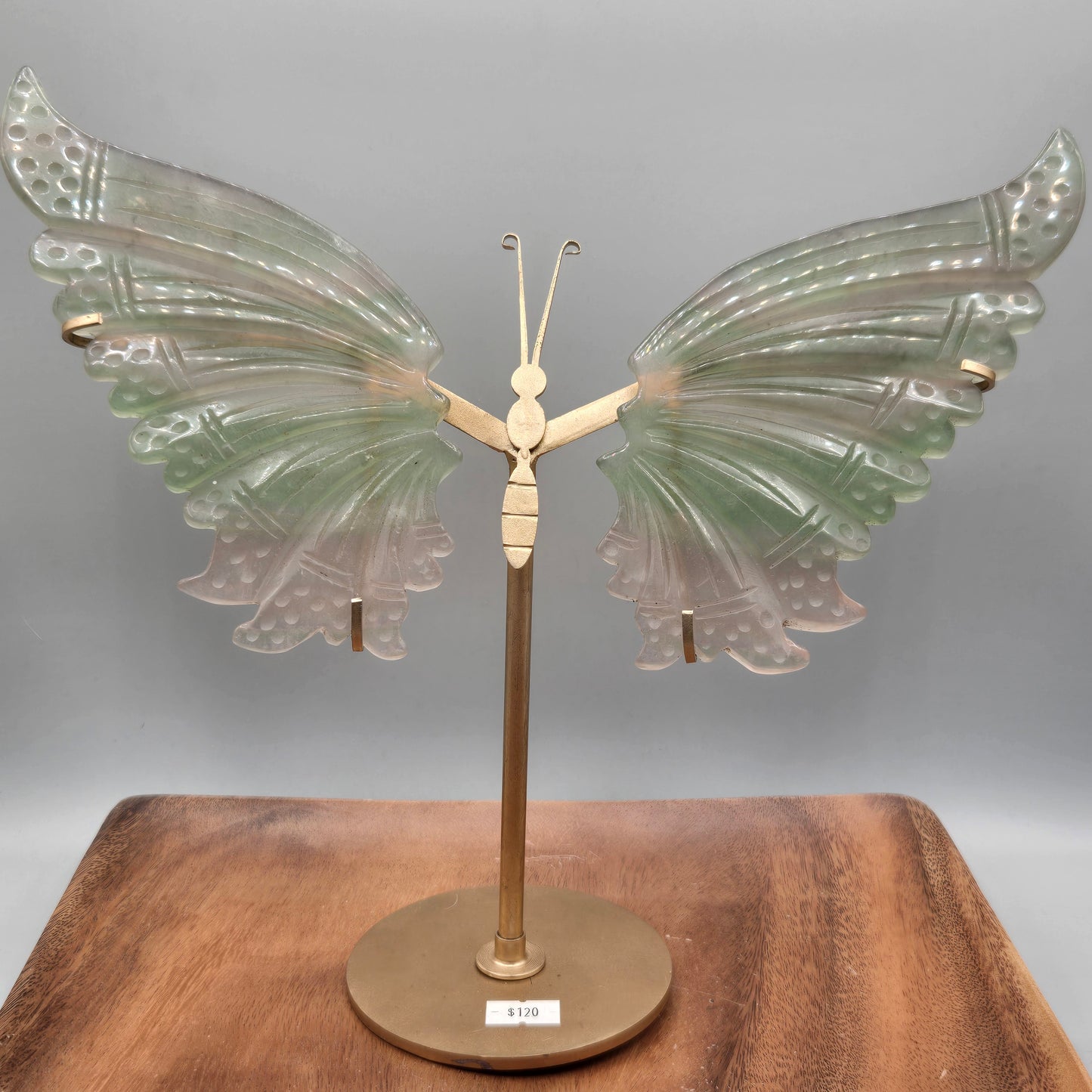 Fluorite Wings on Stand 157