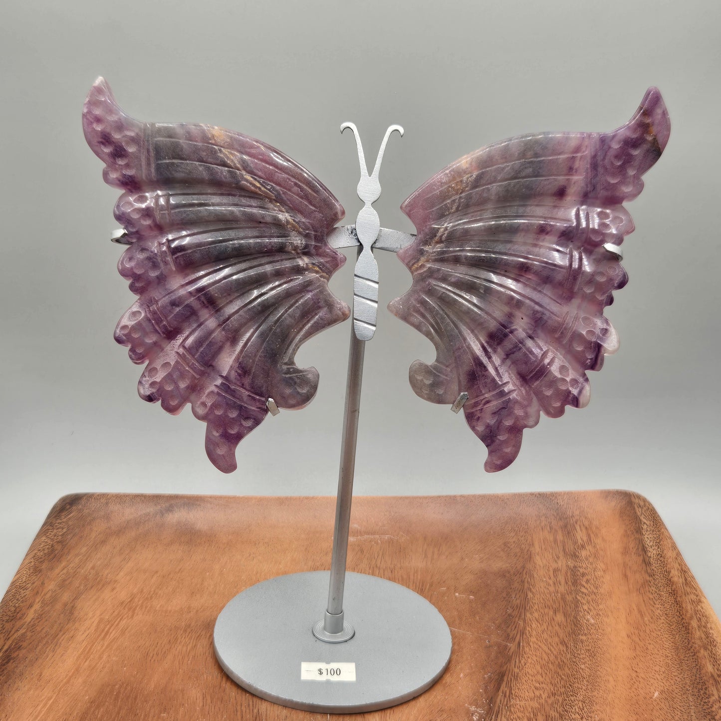 Fluorite Wings on Stand 158