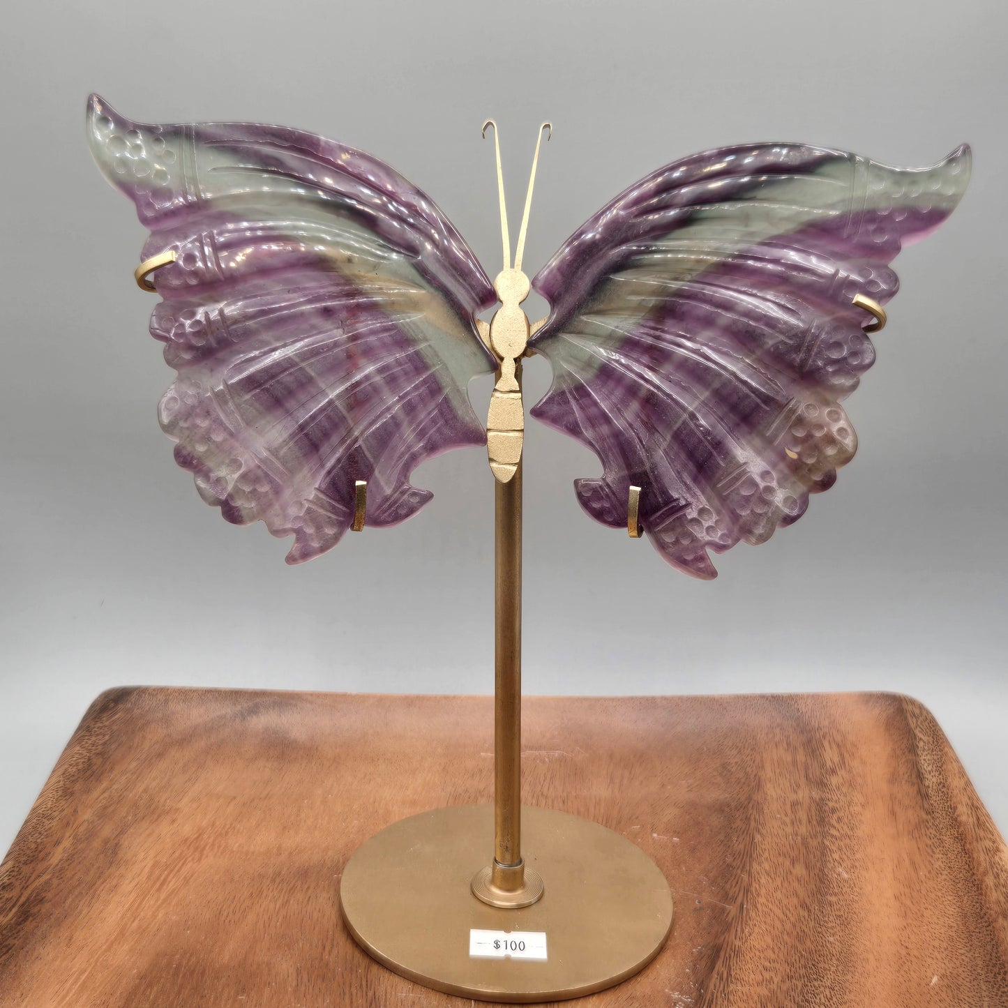 Fluorite Wings on Stand 159