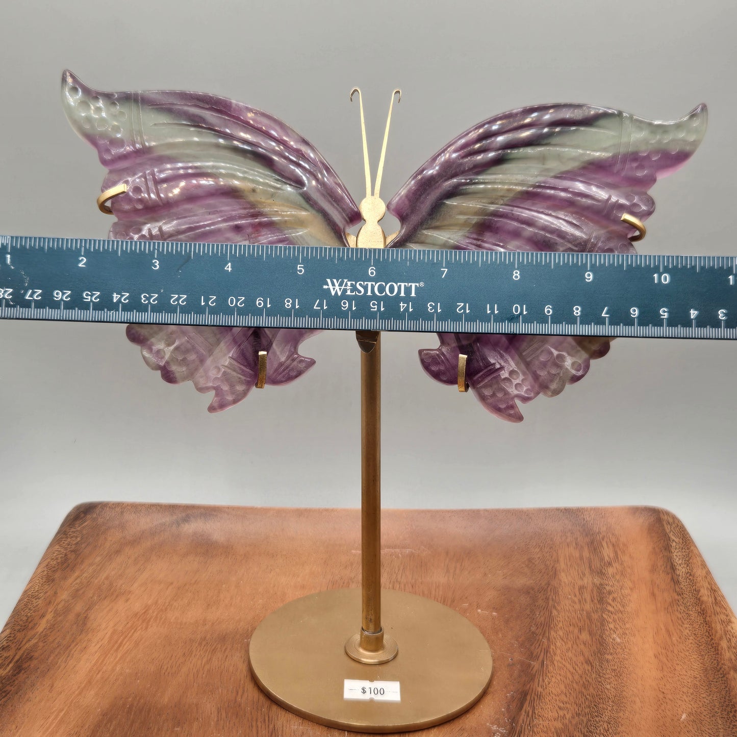 Fluorite Wings on Stand 159
