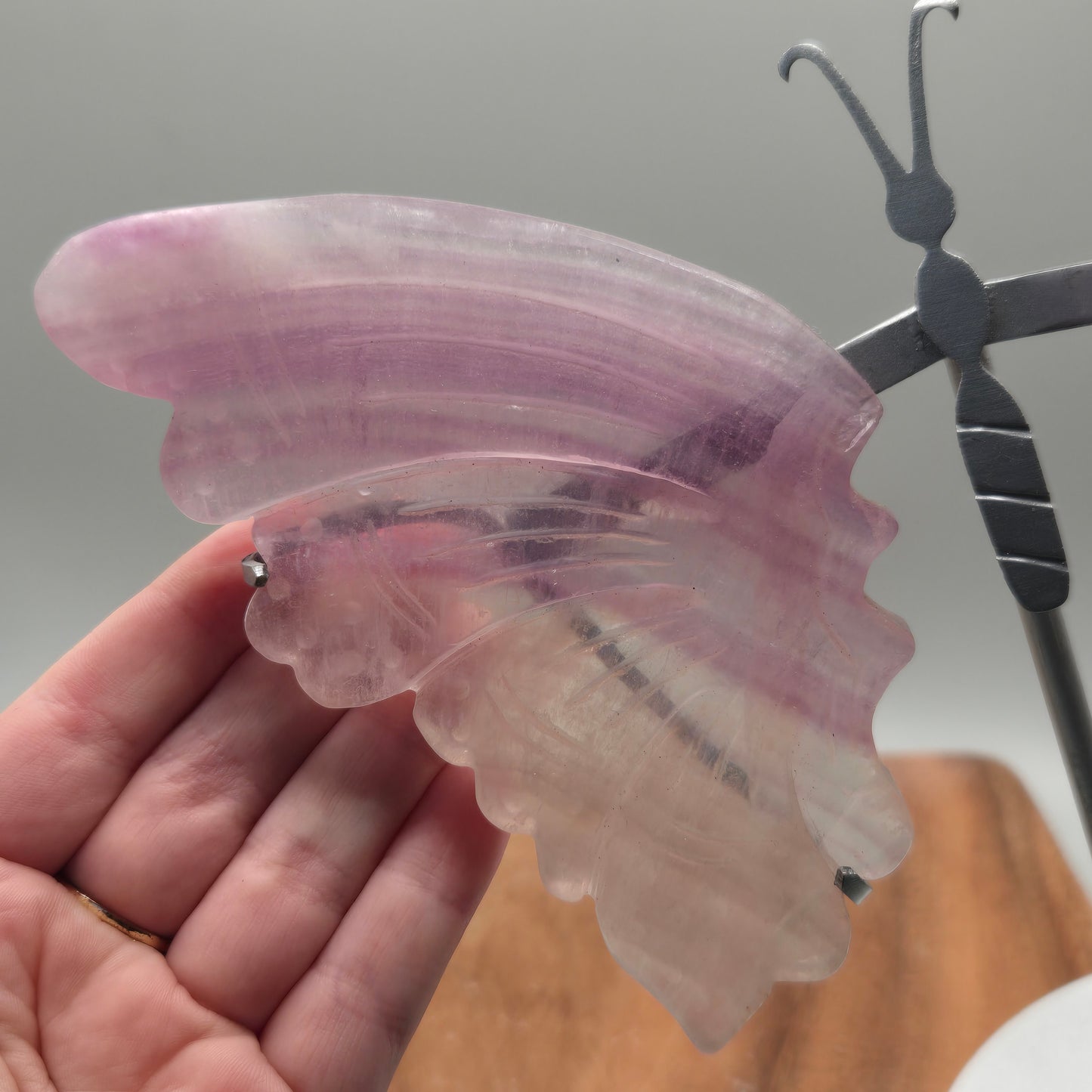 Fluorite Wings on Stand 160