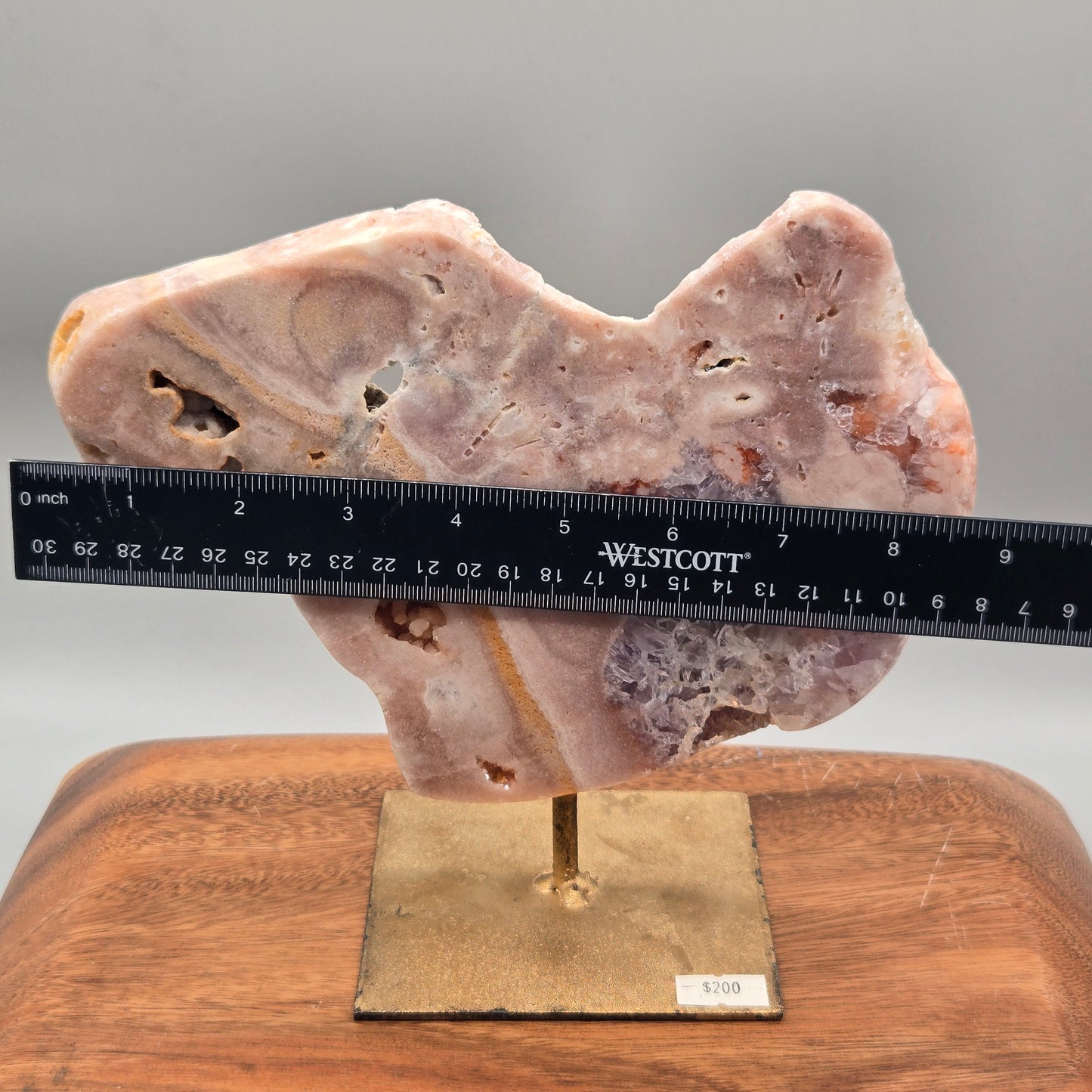 Pink Amethyst Slab on Stand 166