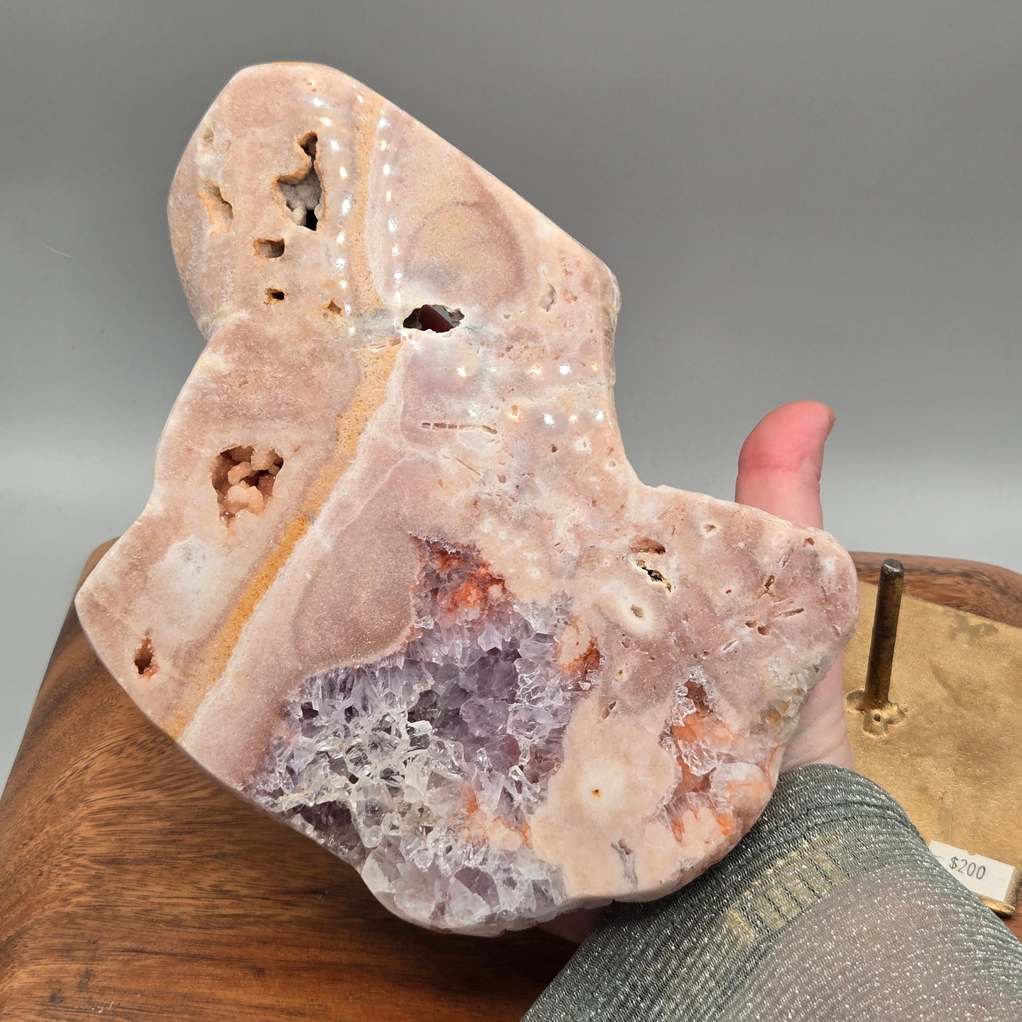 Pink Amethyst Slab on Stand 166