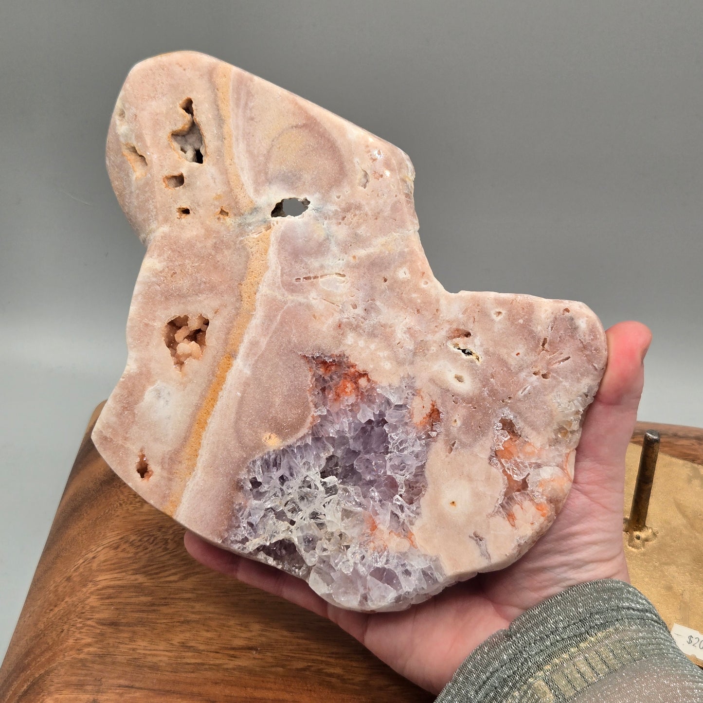 Pink Amethyst Slab on Stand 166