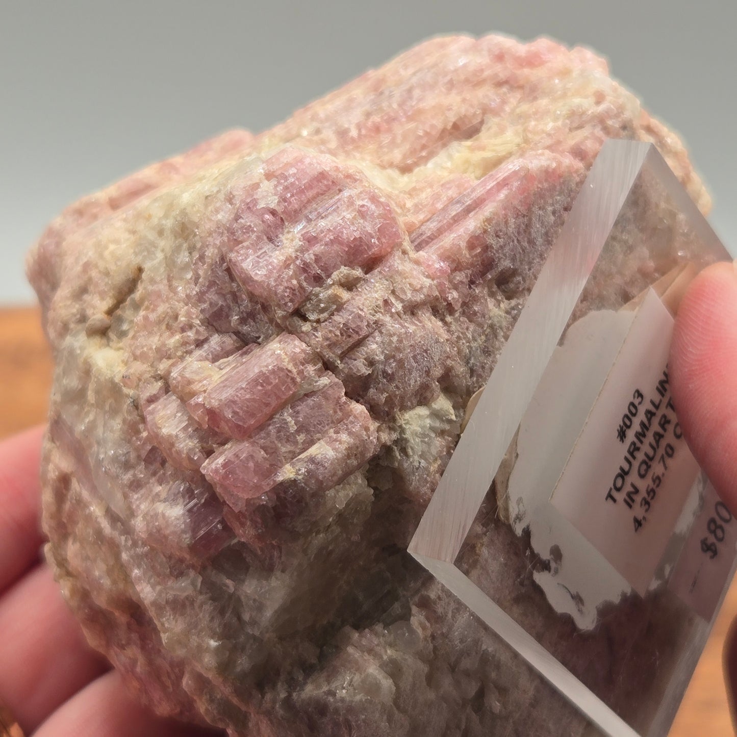 Pink Tourmaline in Quartz 167