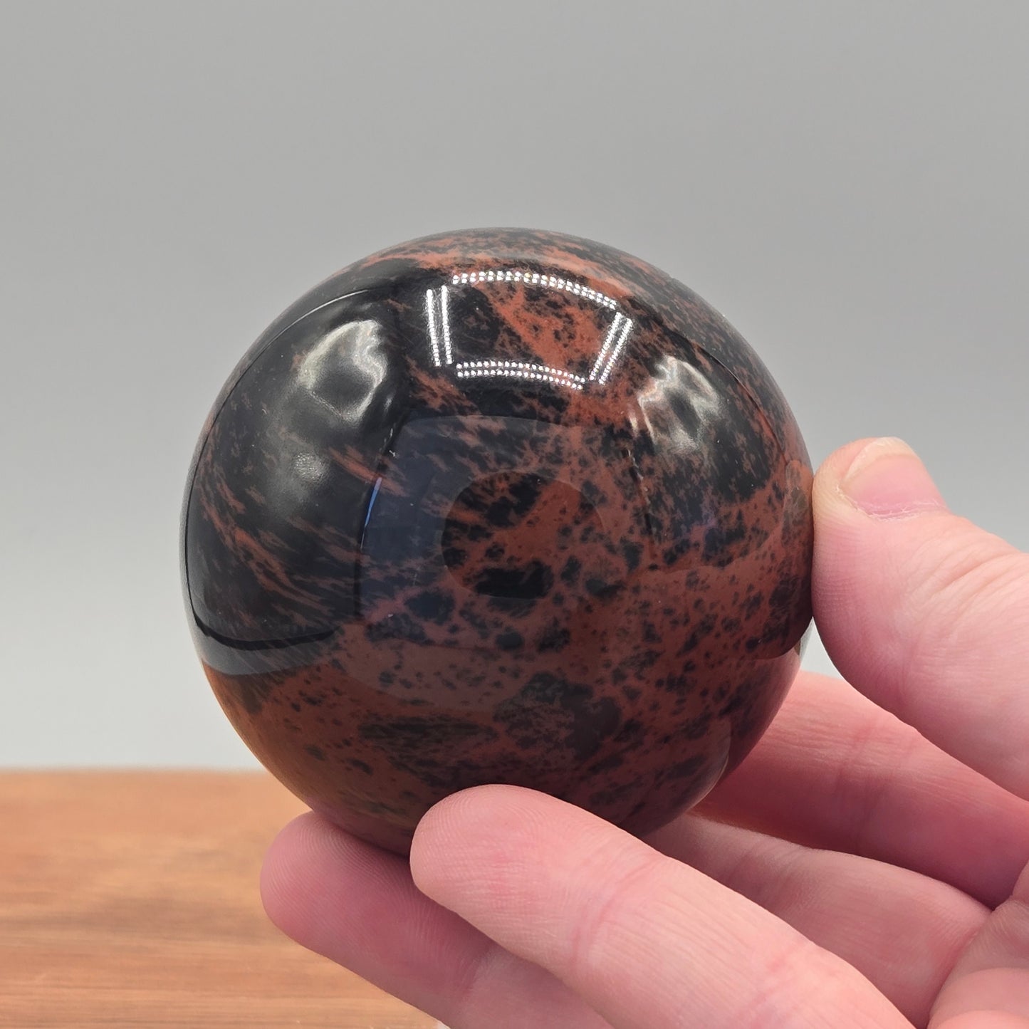Mahogany Obsidian Sphere 186