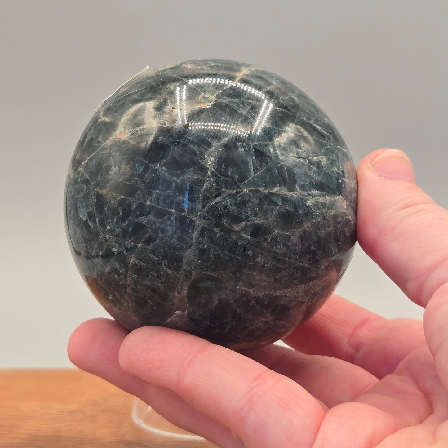 Blue Apatite Sphere 187