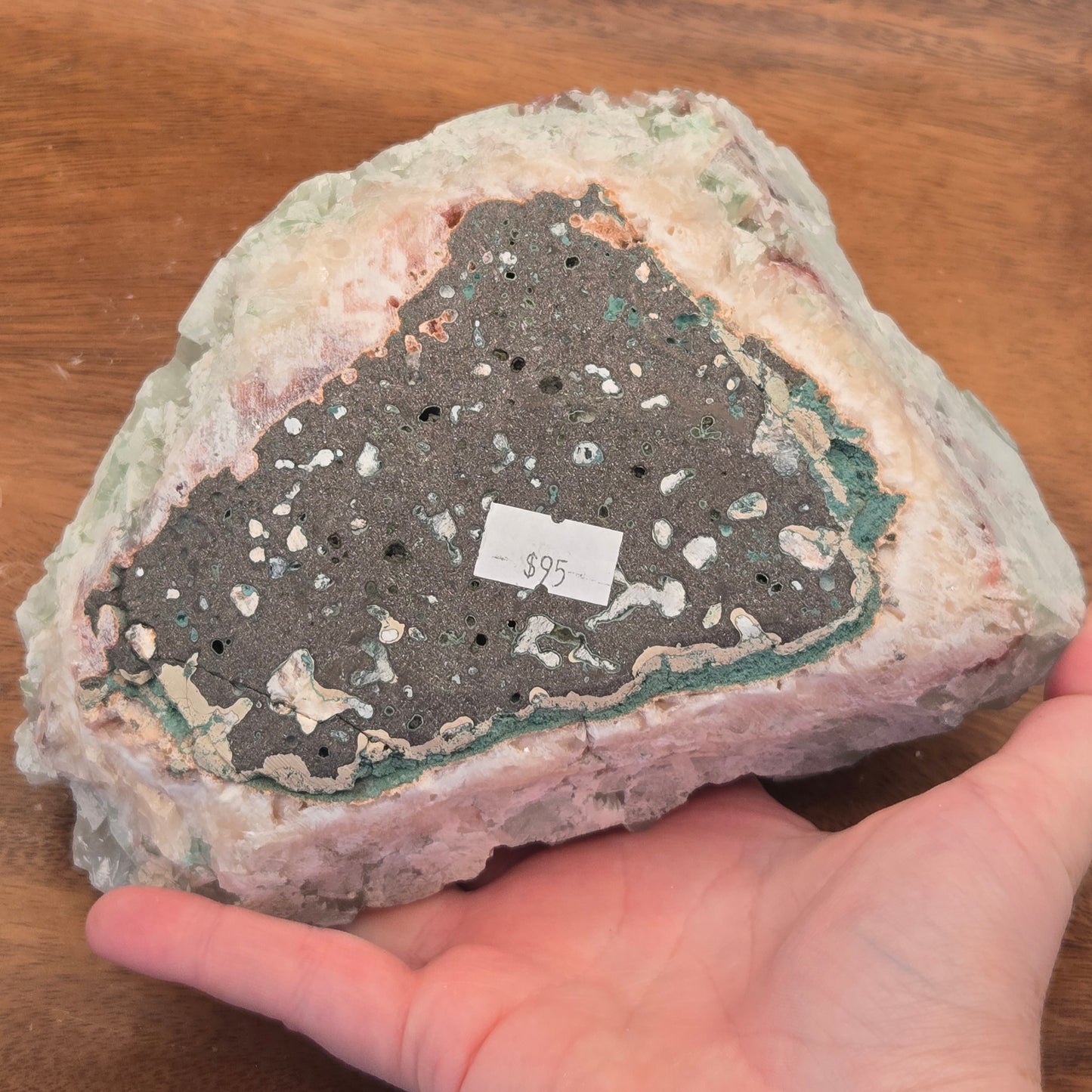 Green Apophyllite with Yellow Calcite 196