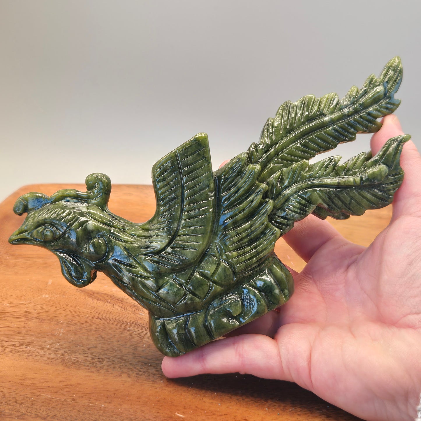 Nephrite Jade Phoenix Repaired 201