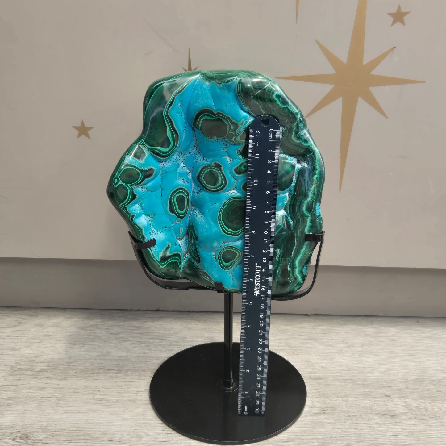 Malachite Chrysocolla Freeform on Stand 205