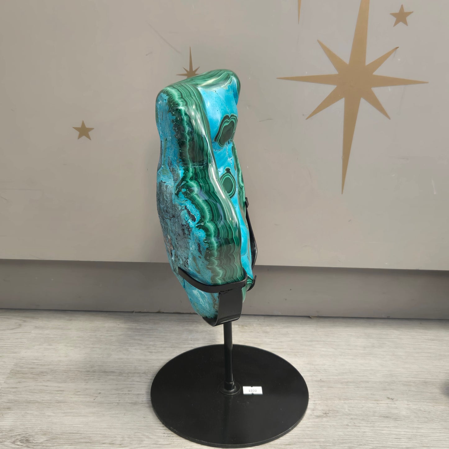 Malachite Chrysocolla Freeform on Stand 205