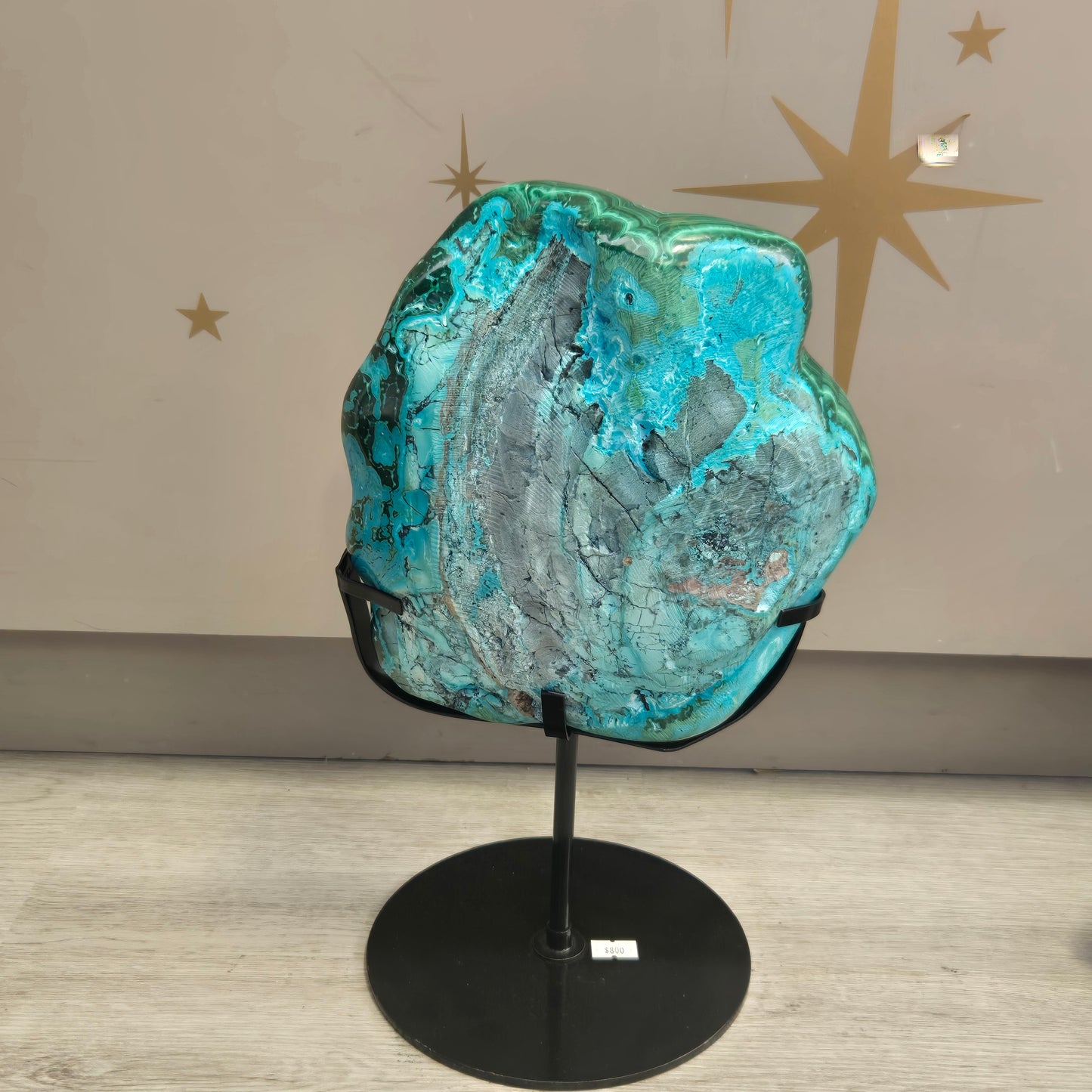 Malachite Chrysocolla Freeform on Stand 205