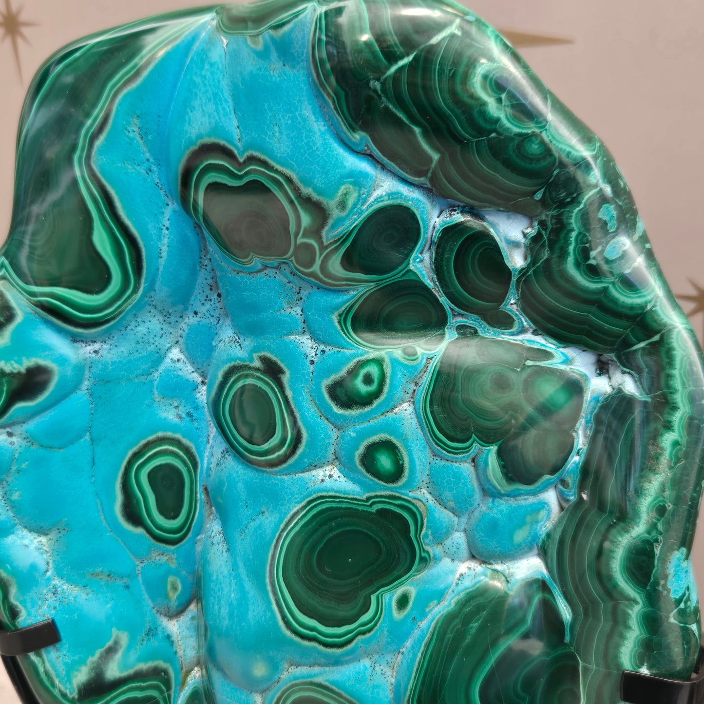 Malachite Chrysocolla Freeform on Stand 205