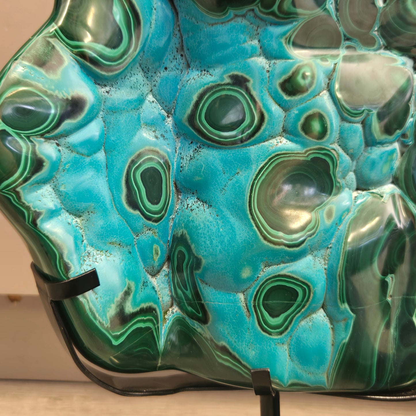 Malachite Chrysocolla Freeform on Stand 205