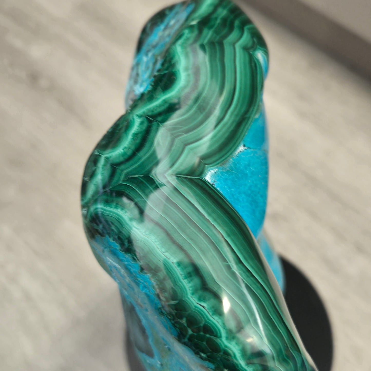 Malachite Chrysocolla Freeform on Stand 205
