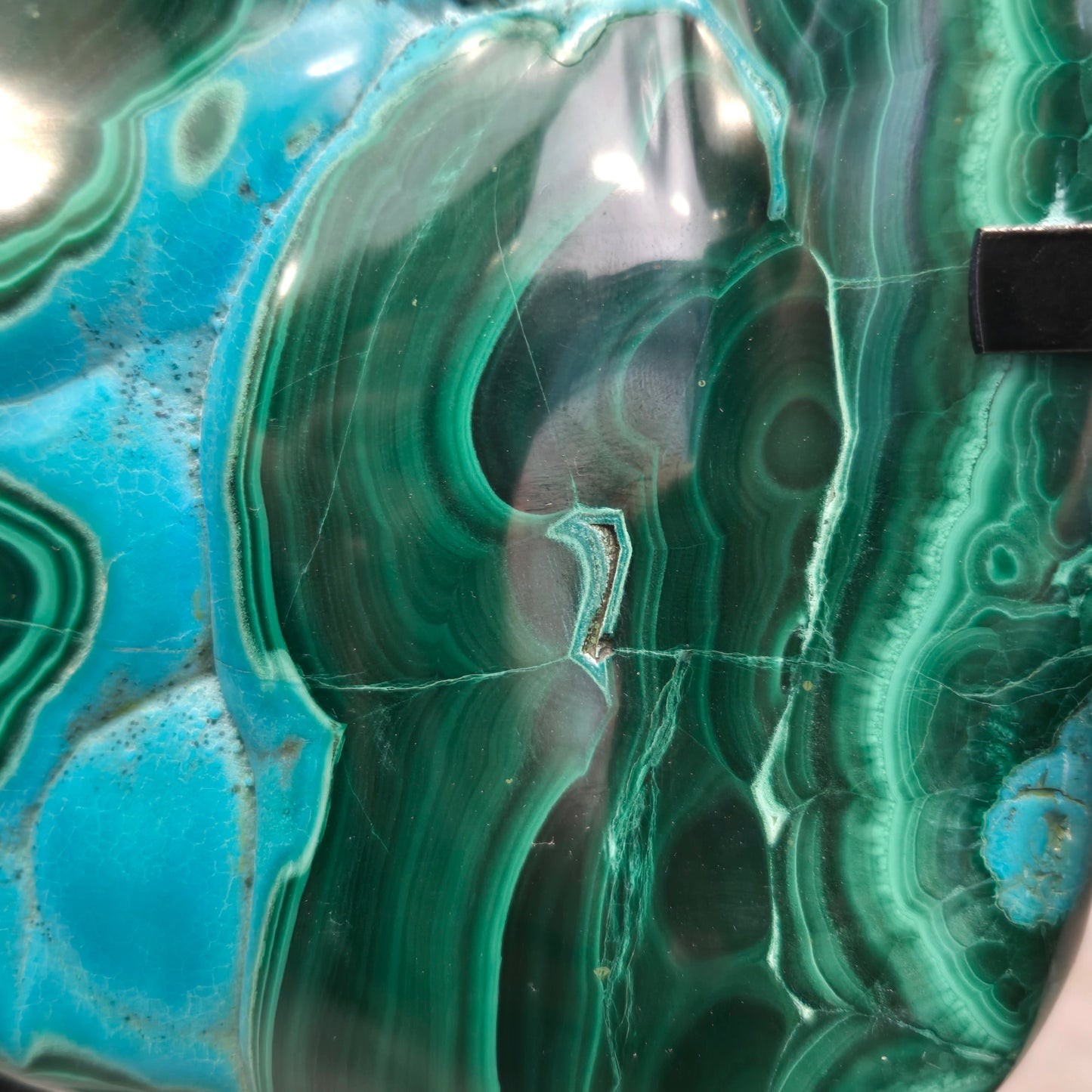 Malachite Chrysocolla Freeform on Stand 205