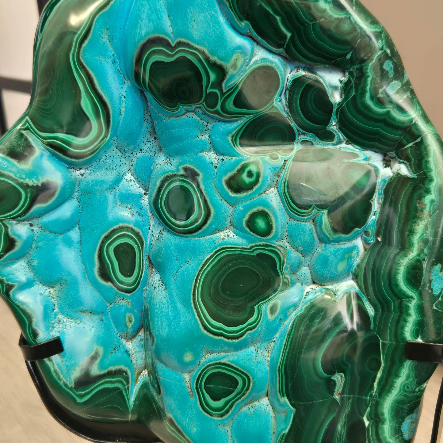 Malachite Chrysocolla Freeform on Stand 205