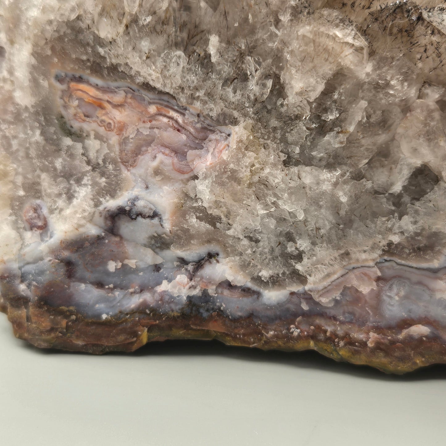 Quartz Cluster with Gothite 208
