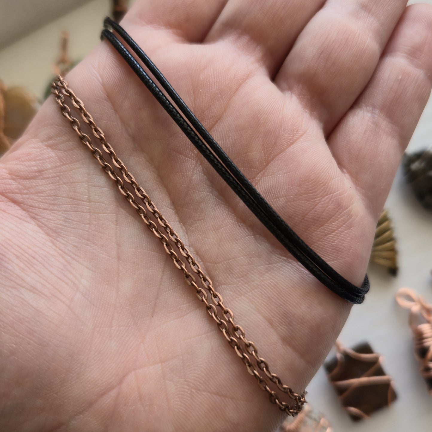 Chain or Wax Cord for Pendants