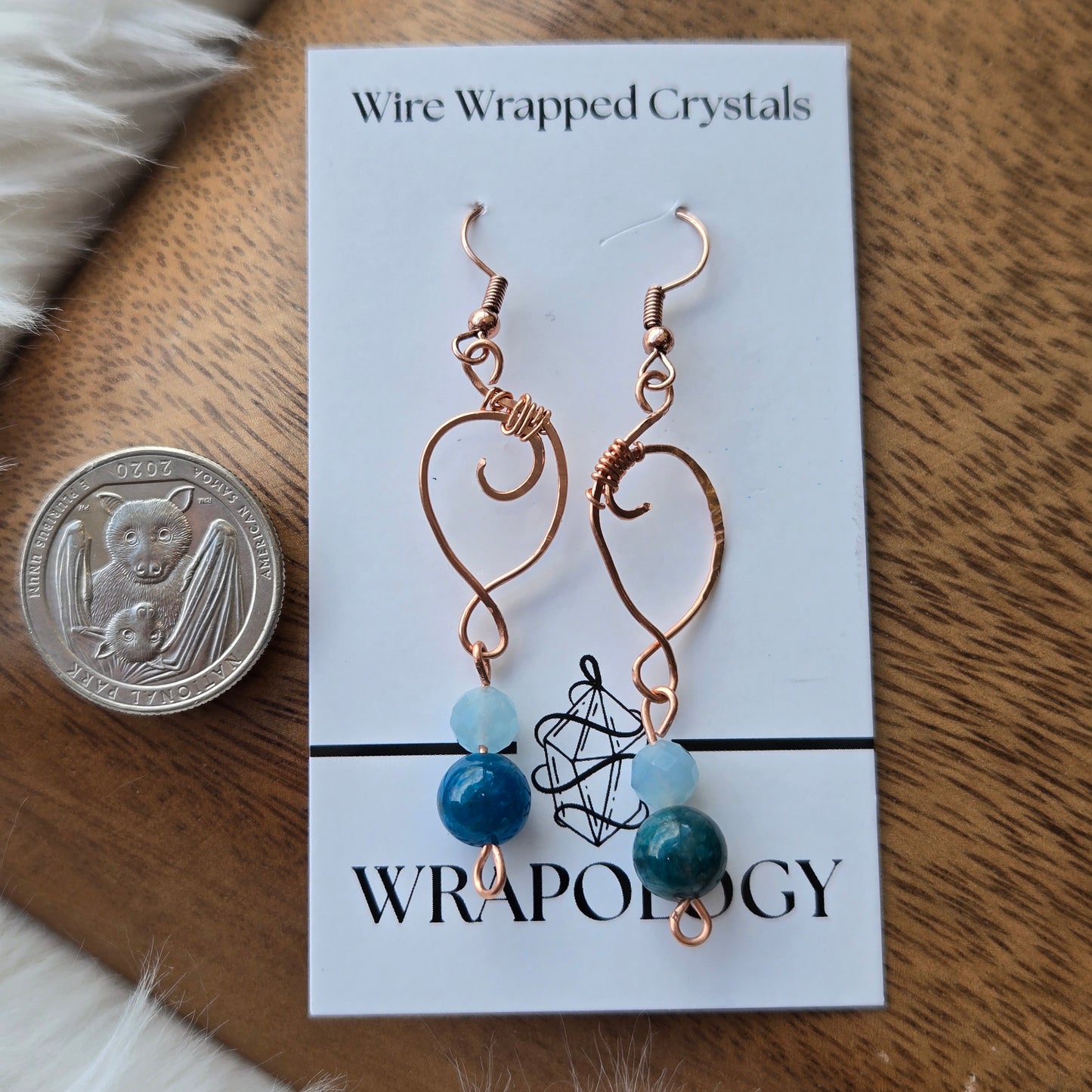 Blue Apatite and Aquamarine Earrings 1070
