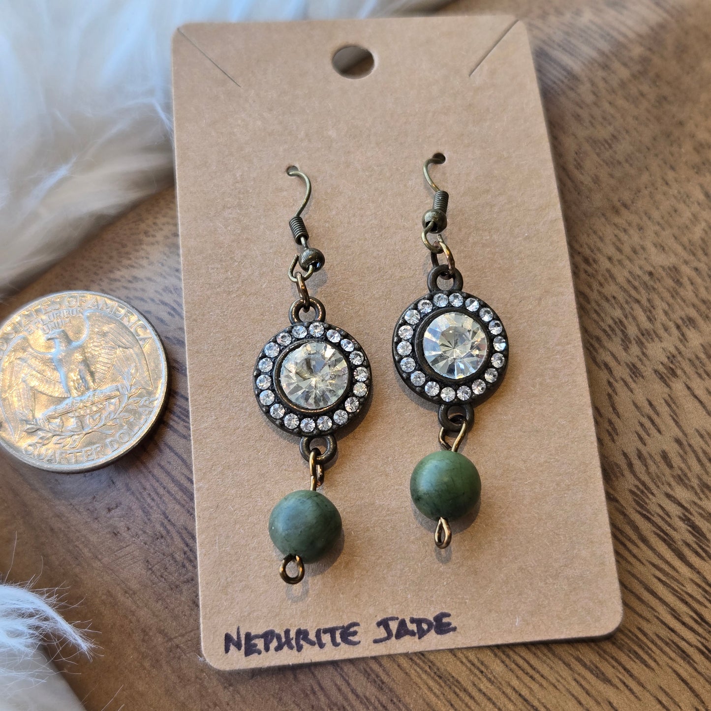 Nephrite Jade Earrings 1193