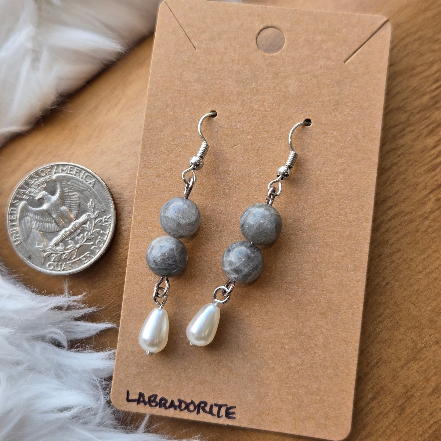 Double Labradorite Earrings 1202