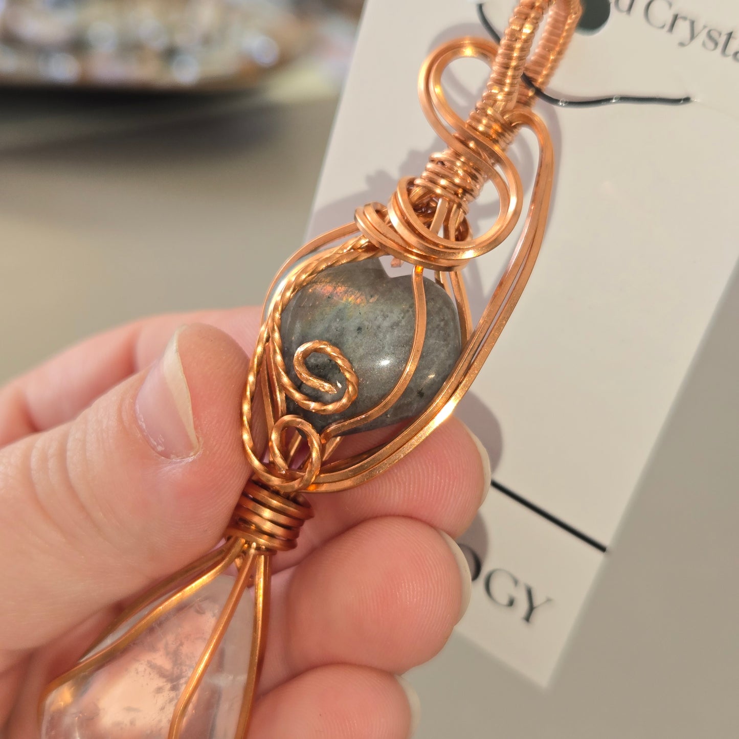 Labradorite & Clear Quartz 1203