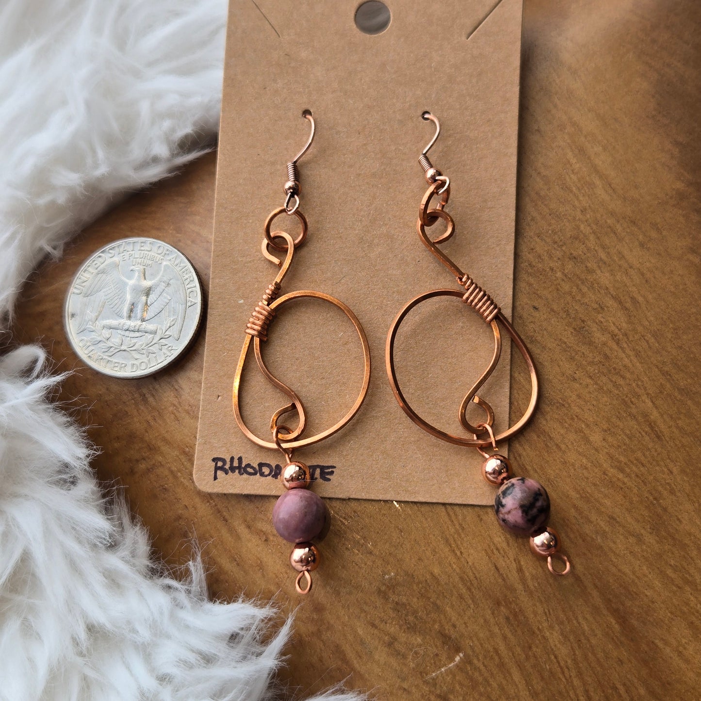 Rhodanite Earrings 1207