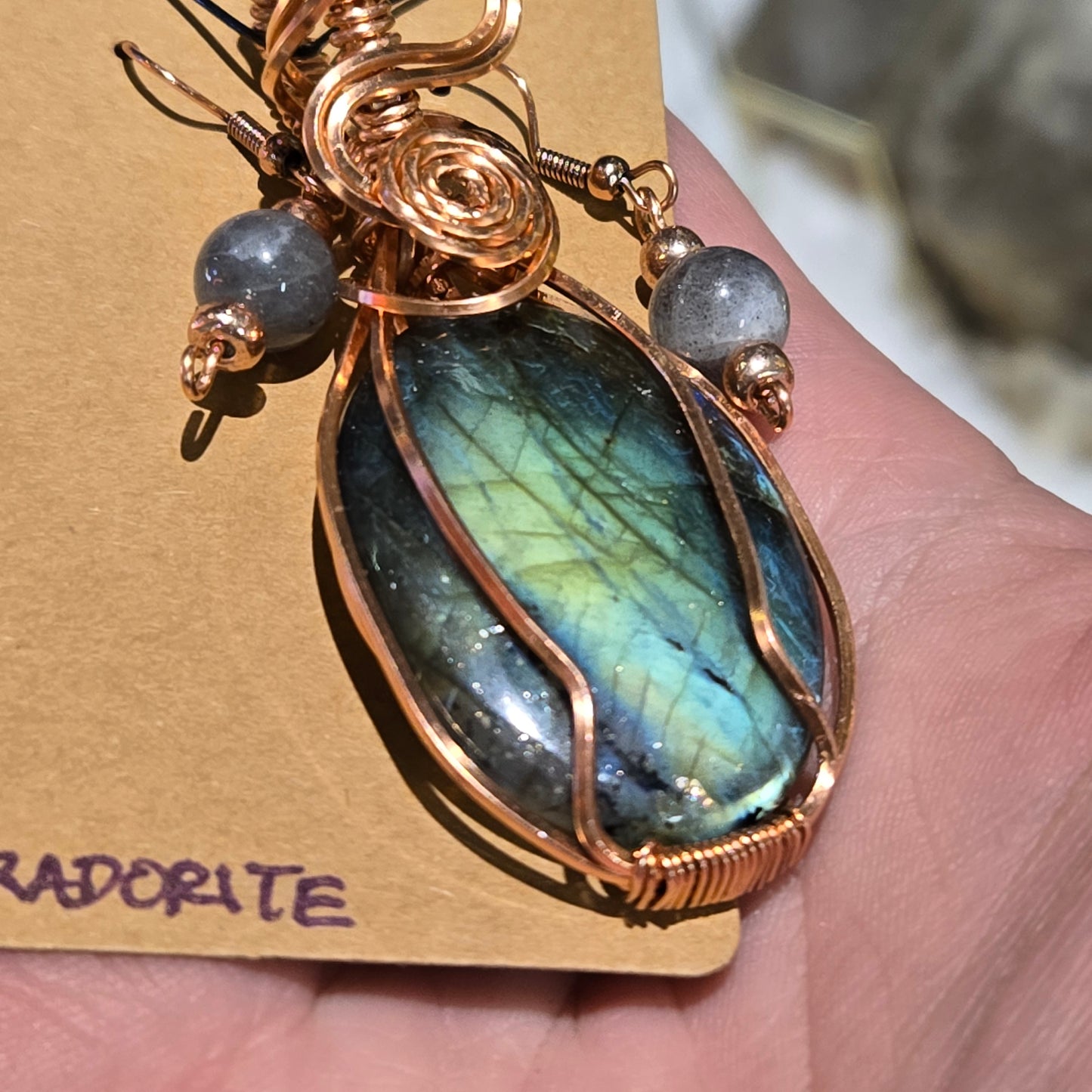 Labradorite Pendant & Earring Set 1393