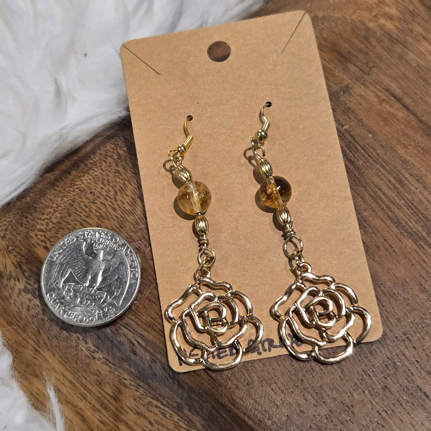 Heated Citrine Earrings 1414
