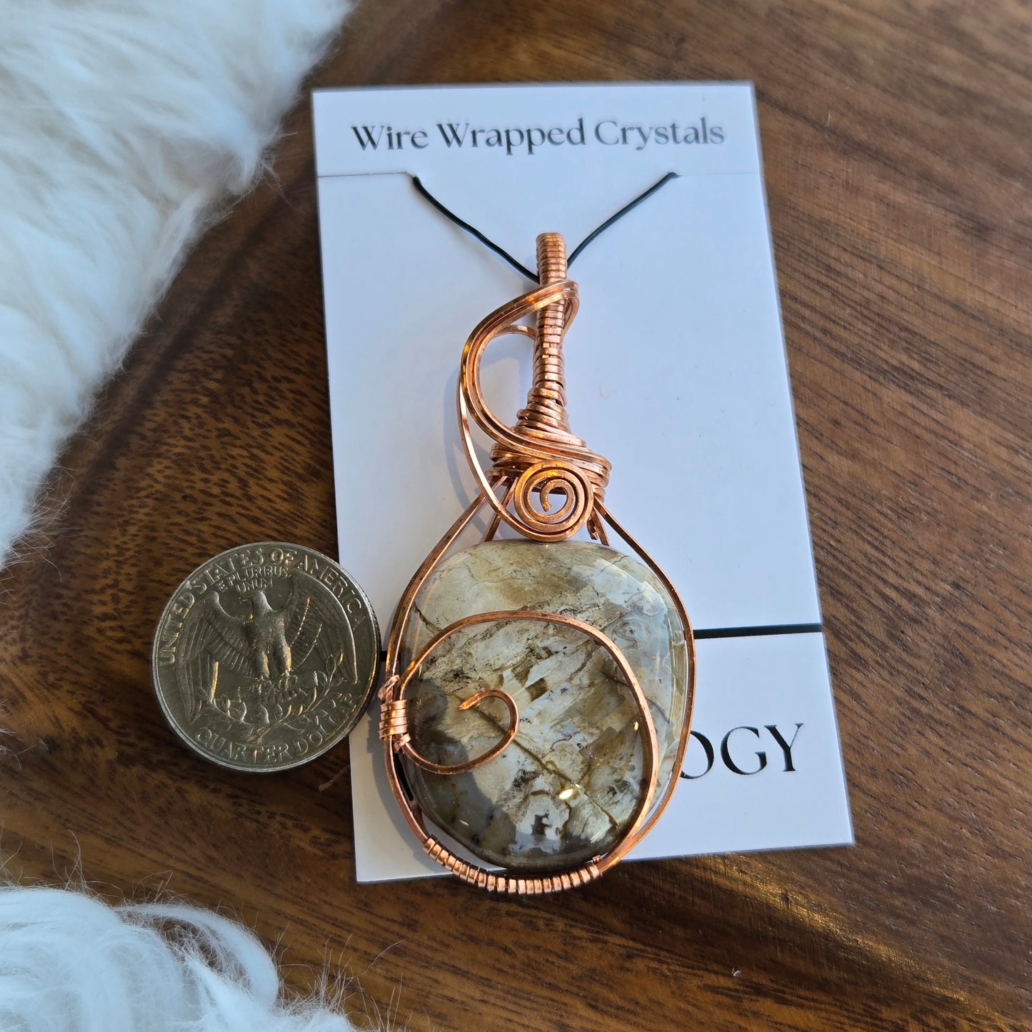 Petrified Wood Pendant 1487
