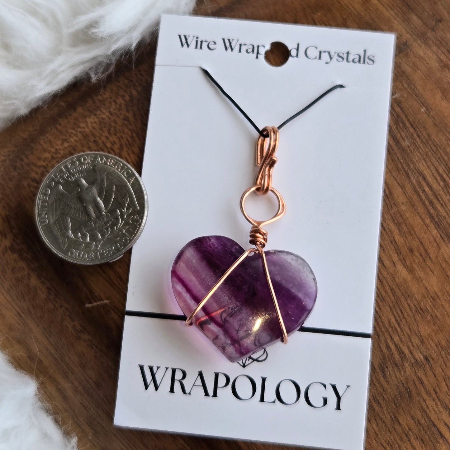 Fluorite Heart Pendant 1494