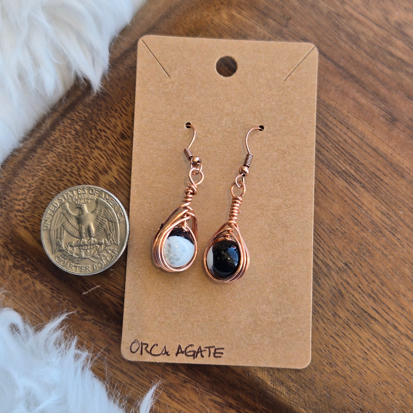 Orca Agate Earrings 1581