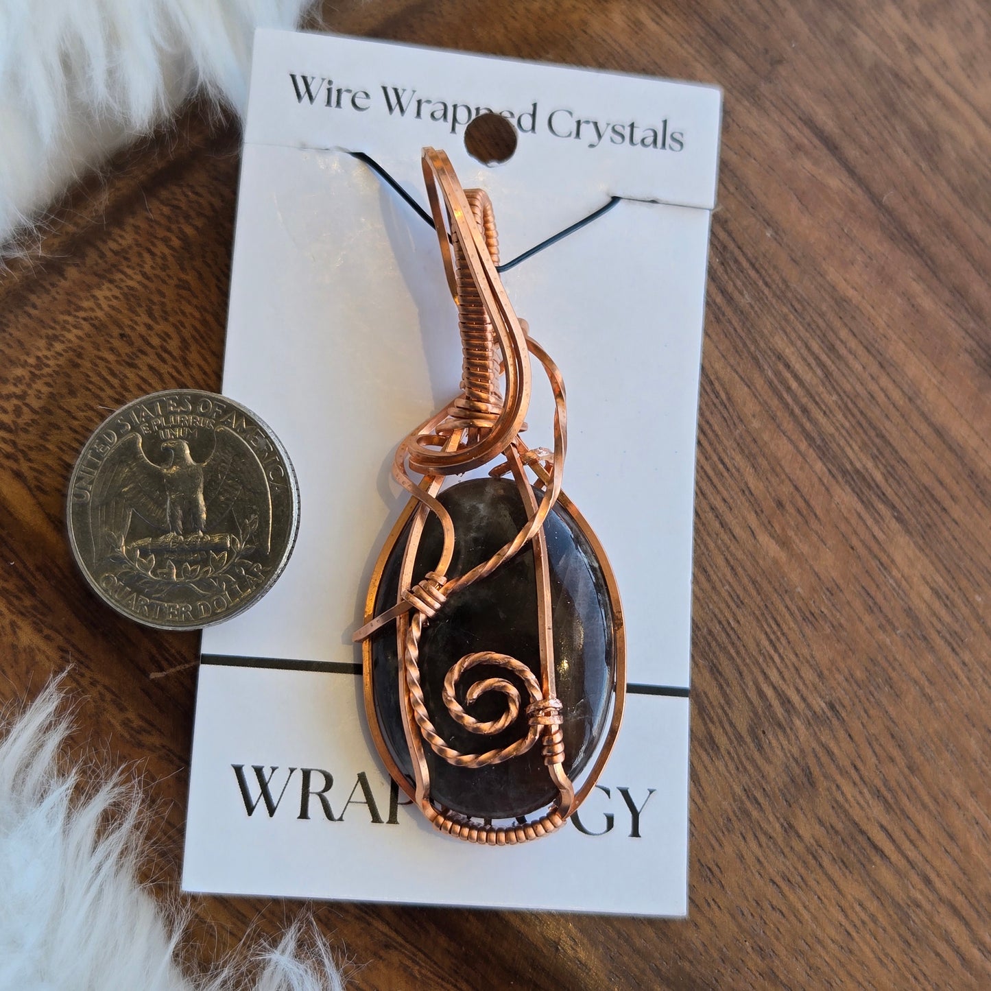 Black Moonstone with Sunstone Pendant 1572