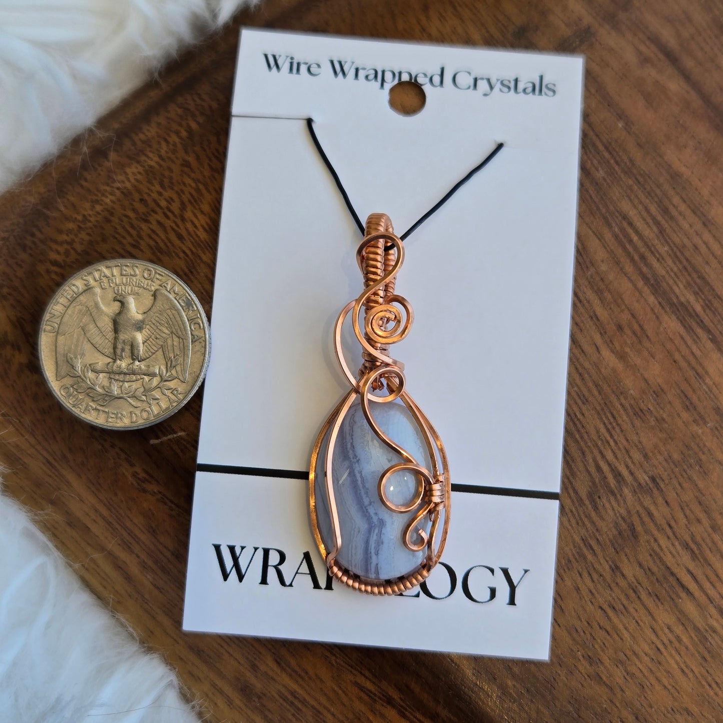 Blue Lace Agate Pendant 1587