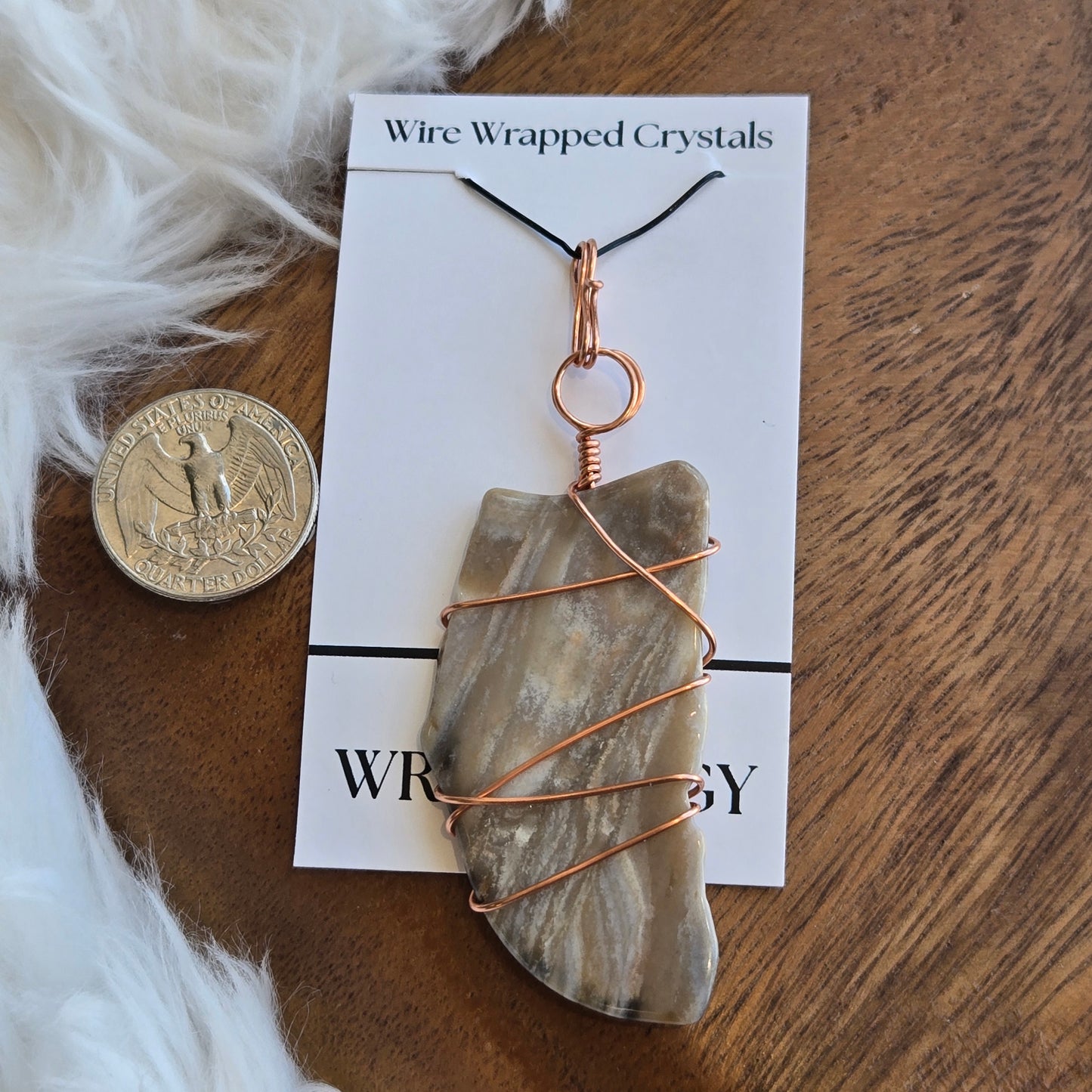 Petrified Wood Pendant 1606